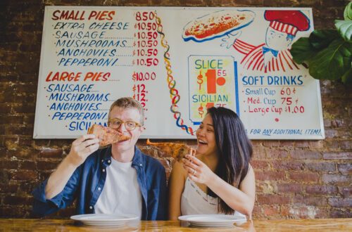 Couple Sharing Pizza