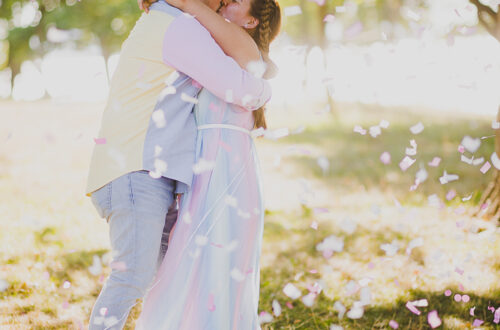 Gender Reveal with Confetti