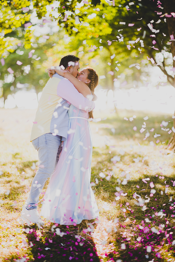 Gender Reveal with Confetti